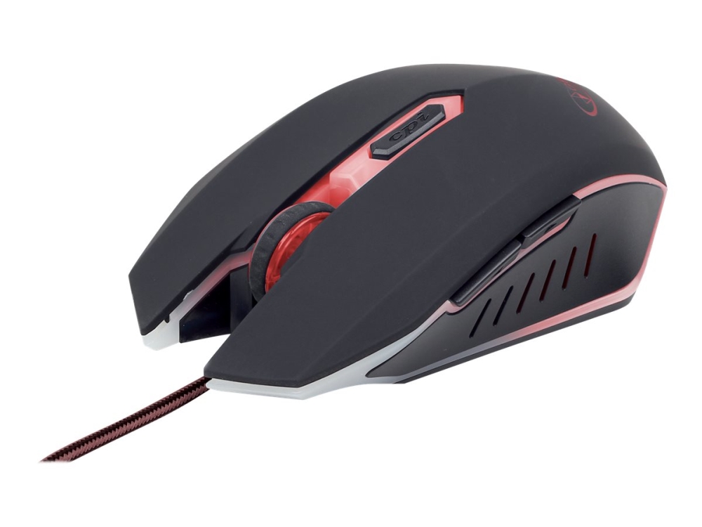 Gembird Musg 001 - Rød Optisk Gamingmus med 6 Knapper