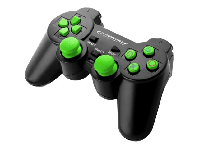 Corsair Gamepad til Playstation 2/3 & PC – Kablet, Sort/Grøn