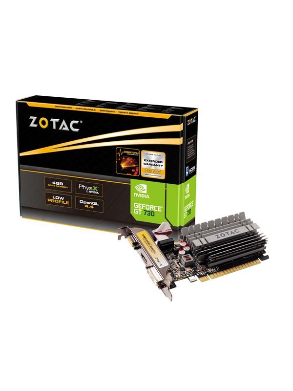 Geforce GT 730 Zone Low Profile 4GB Grafikkort Tilbud
