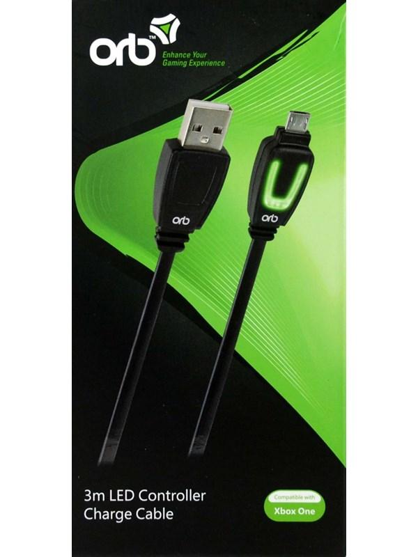 Xbox One 3m LED Opladningskabel til Controller