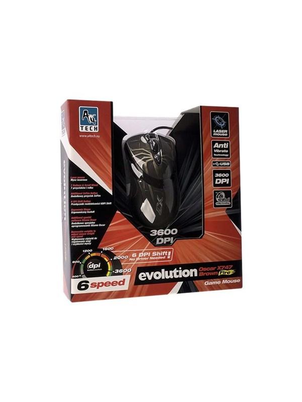 Evo Xgame Laser Oscar X747 Mus med 7 Knapper - Tilbud!