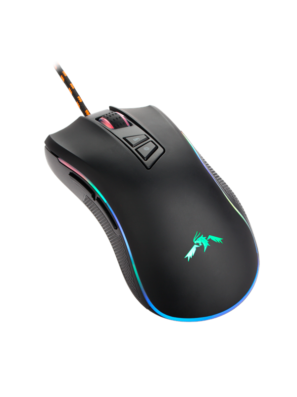 Kirä Rgb Gaming Mus - Optisk, 7 Knapper, Sort med RGB Lys