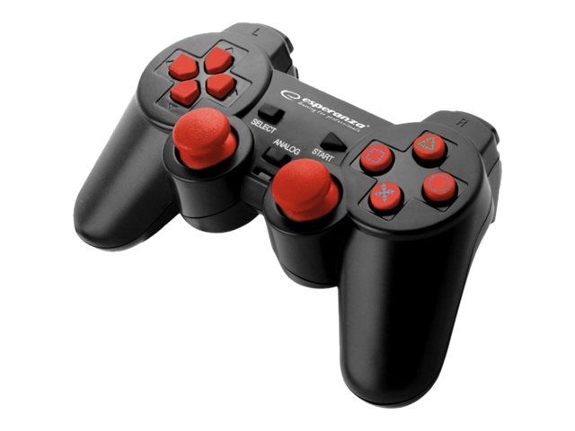 Corsair Gamepad til PS2, PS3 og PC - Sort/Rød - Tilbud!