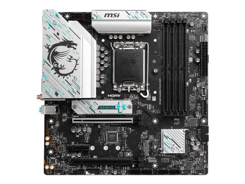 B760m Gaming Plus Wifi   Bundkort   Micro Atx   Lga1700 Sokkel   B760 Chipset   Usb 3.2 Gen 1, Usb 3.2 Gen 2, Usb C 3.2 Gen 1   2.5 Gigabit Lan, Msi