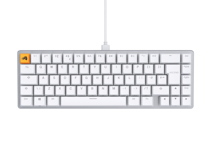 Glorious GMMK 2 65% Tastatur med Fox Switch - Hvid