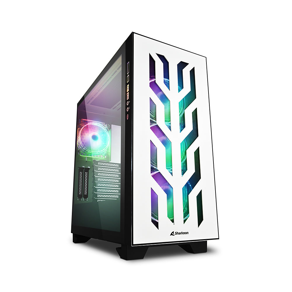 Elite Shark CA300T - Stort Tower Kabinet (Hvid, 2x Glas)