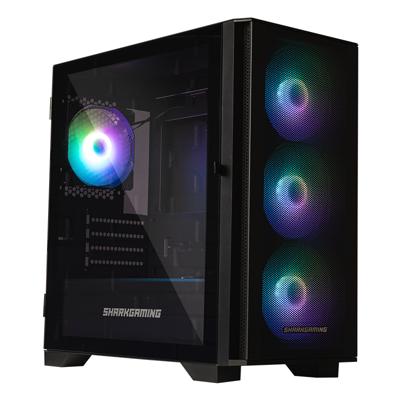 Shark Maelstrom Flow RGB Gaming PC Kabinet - Stilfuld og Funktionel