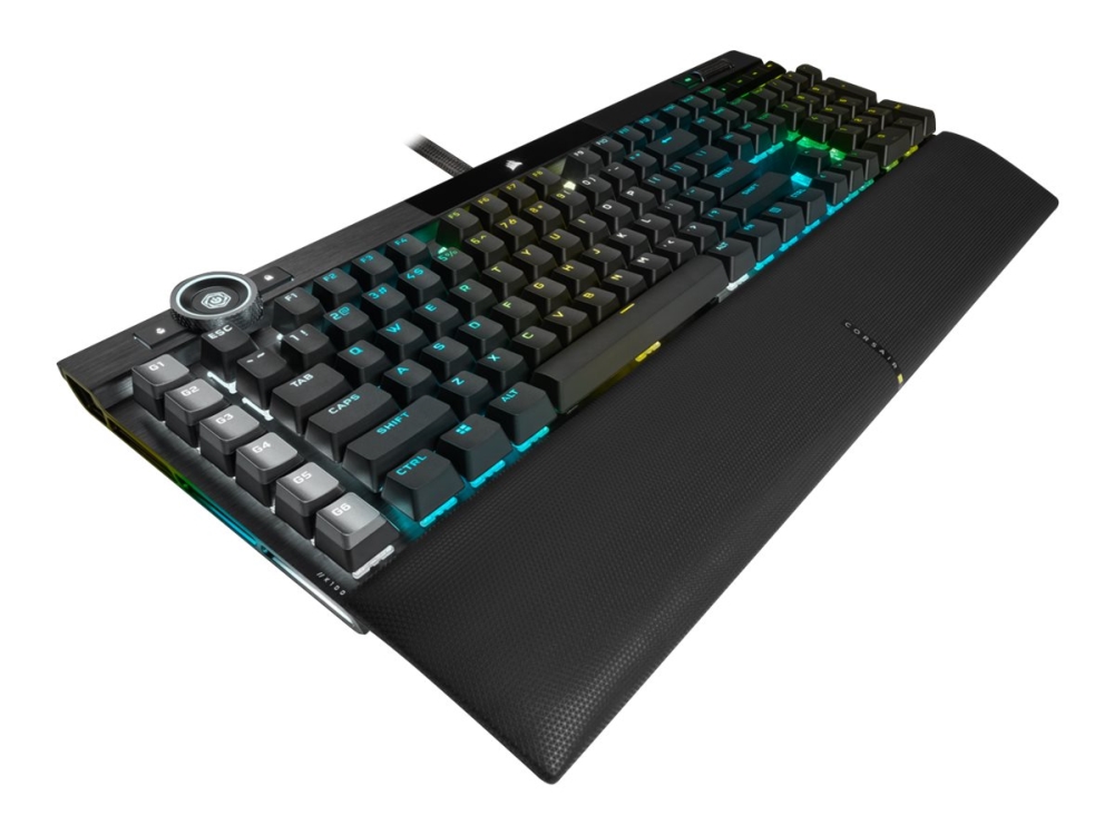 Corsair   K100 Rgb   Tastatur   Bagbelyst   Usb   Nordisk   Tastaturkontakt: Corsair Opx Rgb Corsair Microsystems