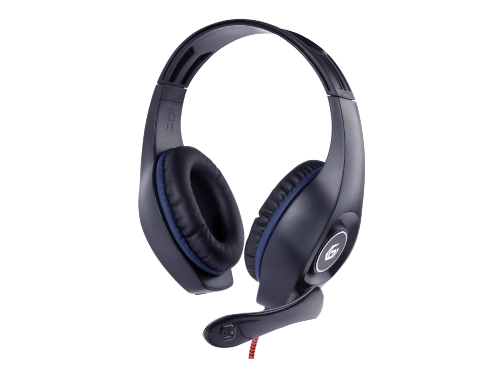 Gaming Headset With Volume Control Blue Black 3.5 Mm Gembird
