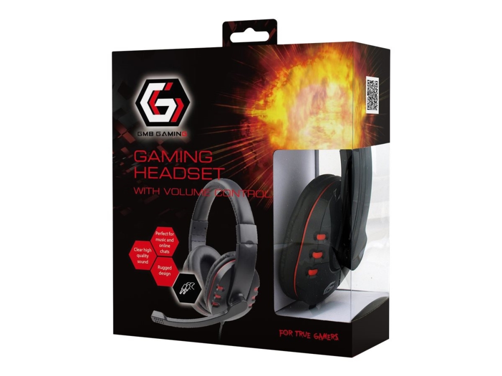 Gembird GHS 402 Gaming Headset - Sort - Fuld Størrelse
