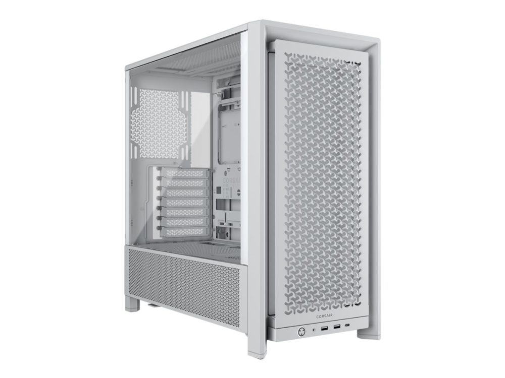 Corsair Frame 4000d   Midi Tårn Gaming   Udvidet Atx   Sidepanel Med Vindue (hærdet Glas)   Ingen Strømforsyning (atx)   Hvid   Usb/lyd Corsair Microsystems