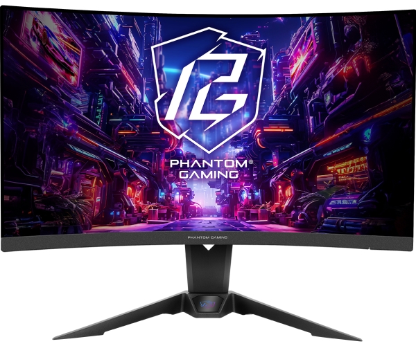 27" Curved Gaming Monitor Pg27qrt2a 2xhdmi Dp Højttalere 2x2w Asrock