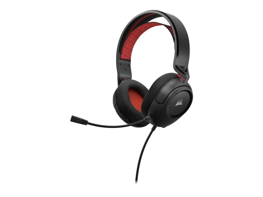 Corsair Gaming Hs35 V2   Headset   Fuld Størrelse   Kablet   3,5 Mm Jackstik   Rød Corsair Microsystems