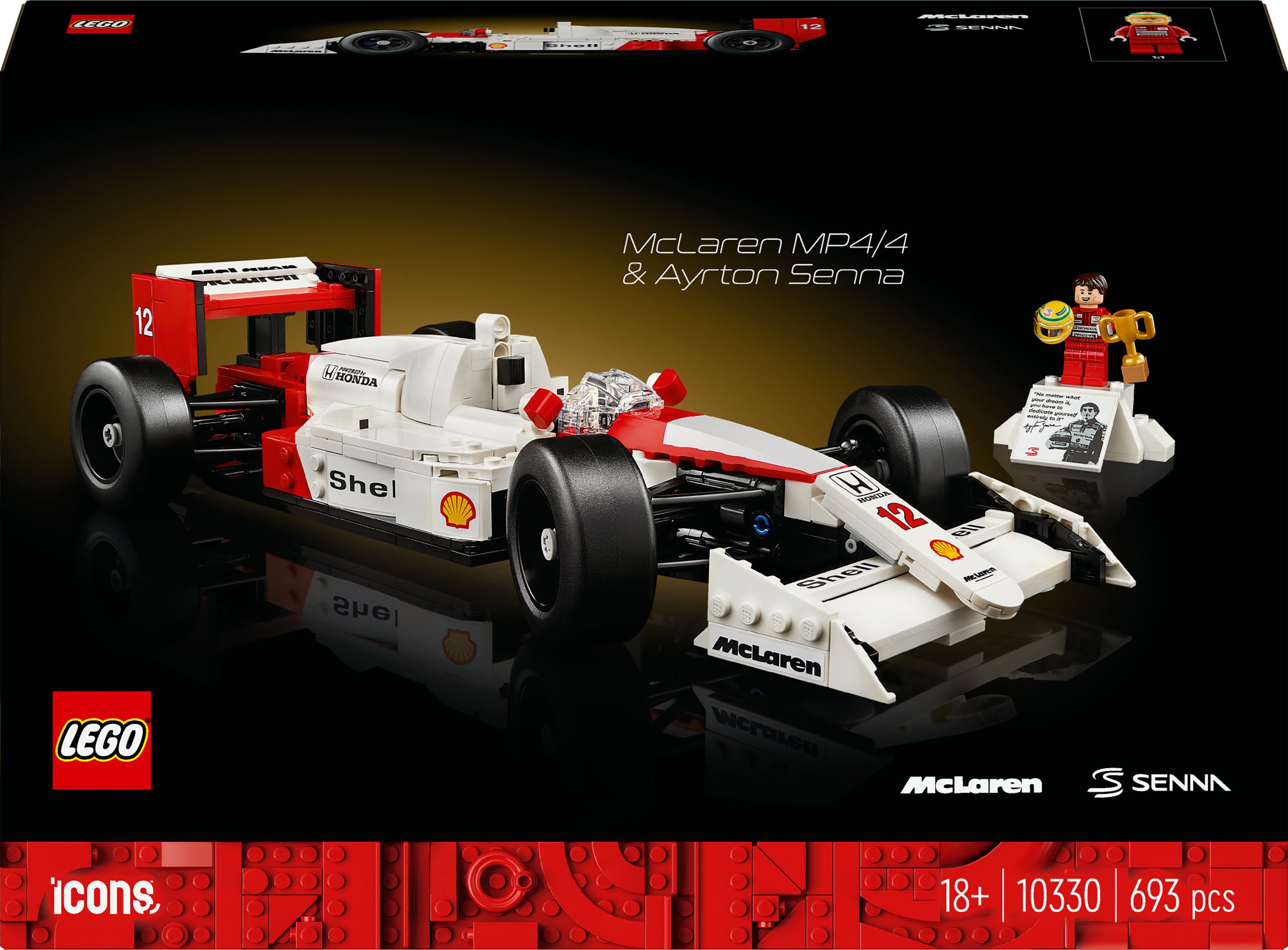 10330 Icons Mclaren Mp4/4 & Ayrton Senna Lego