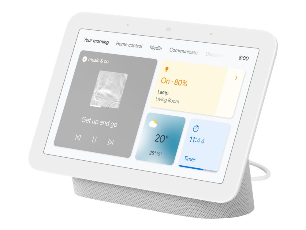 Nest Hub (gen 2)     Assistant   Rechteck   Weiß   17,8 Cm (7" )   Kridt   1024 X 600 Pixel (ga01331 No) Google