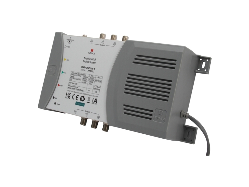 318601, 5 Inputs, 6 Outputs, 950   2200 Mhz, 47   694 Mhz, 180   264 V,  20   55 °c Triax