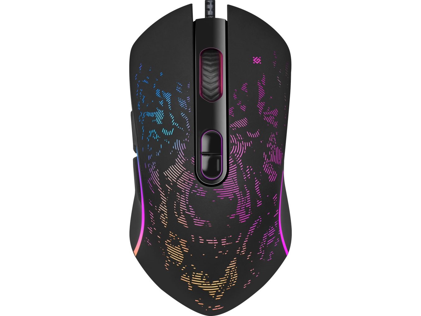 "  Mouse Witcher Gm 990, 3200dpi, Optisk, 7 But., Med Usb Kabel, Sort, Gaming, Rgb Defender