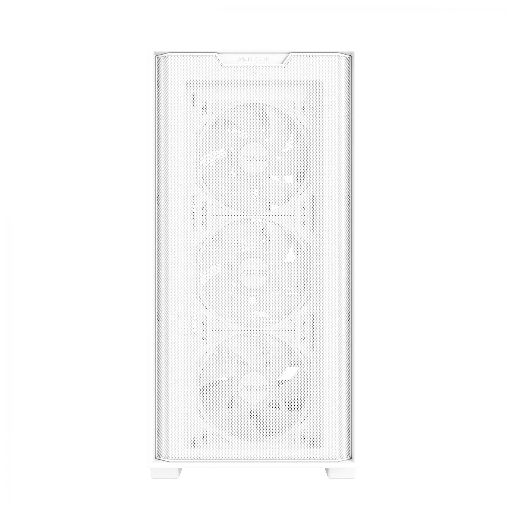 A21 Plus Matx Case With 4 Pre Installed Argb Fans, Btf Support   White Asus