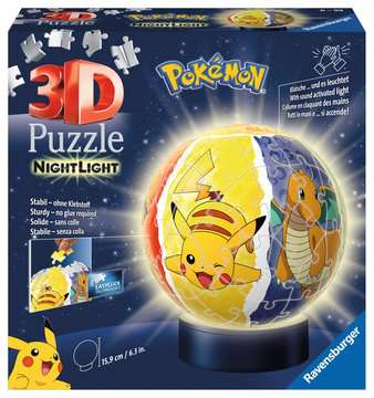 3d Pokémon Nattelampe Puslespil   72 Brikker Ravensburger